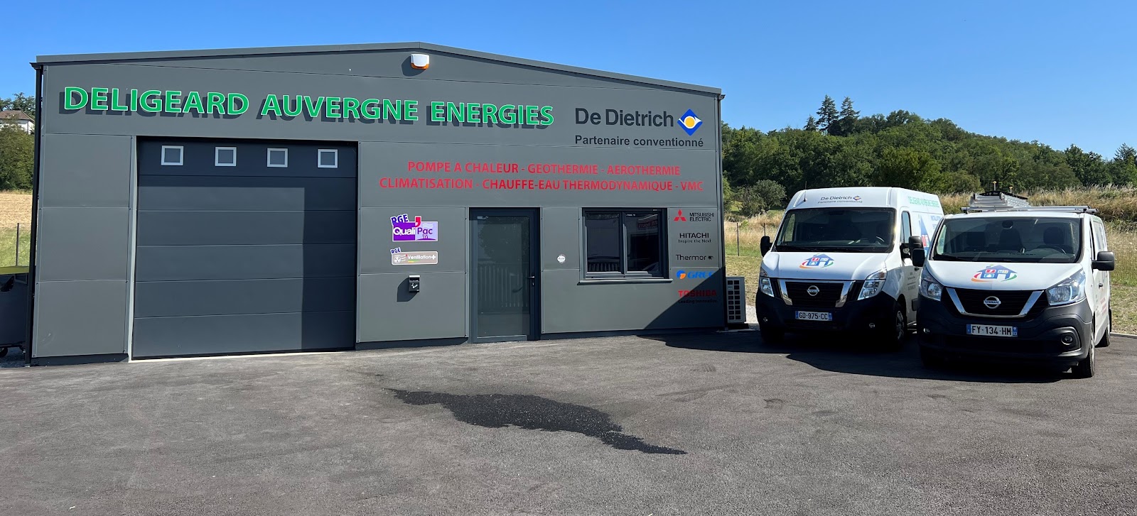 Logo de DELIGEARD AUVERGNE ENERGIES (DAE) DE DIETRICH partenaire conventionné exclusif allier et TOSHIBA Pro Confort exclusif allier