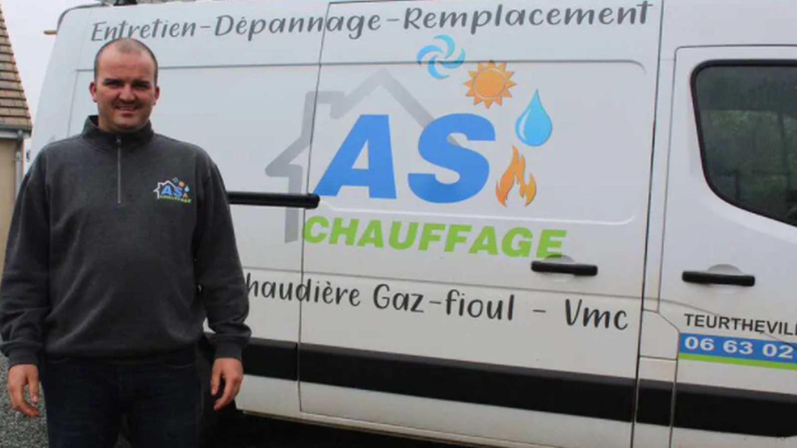 Logo de AS CHAUFFAGE - Dépannage de chaudière à Teurthéville-Bocage près de Cherbourg-en-Cotentin