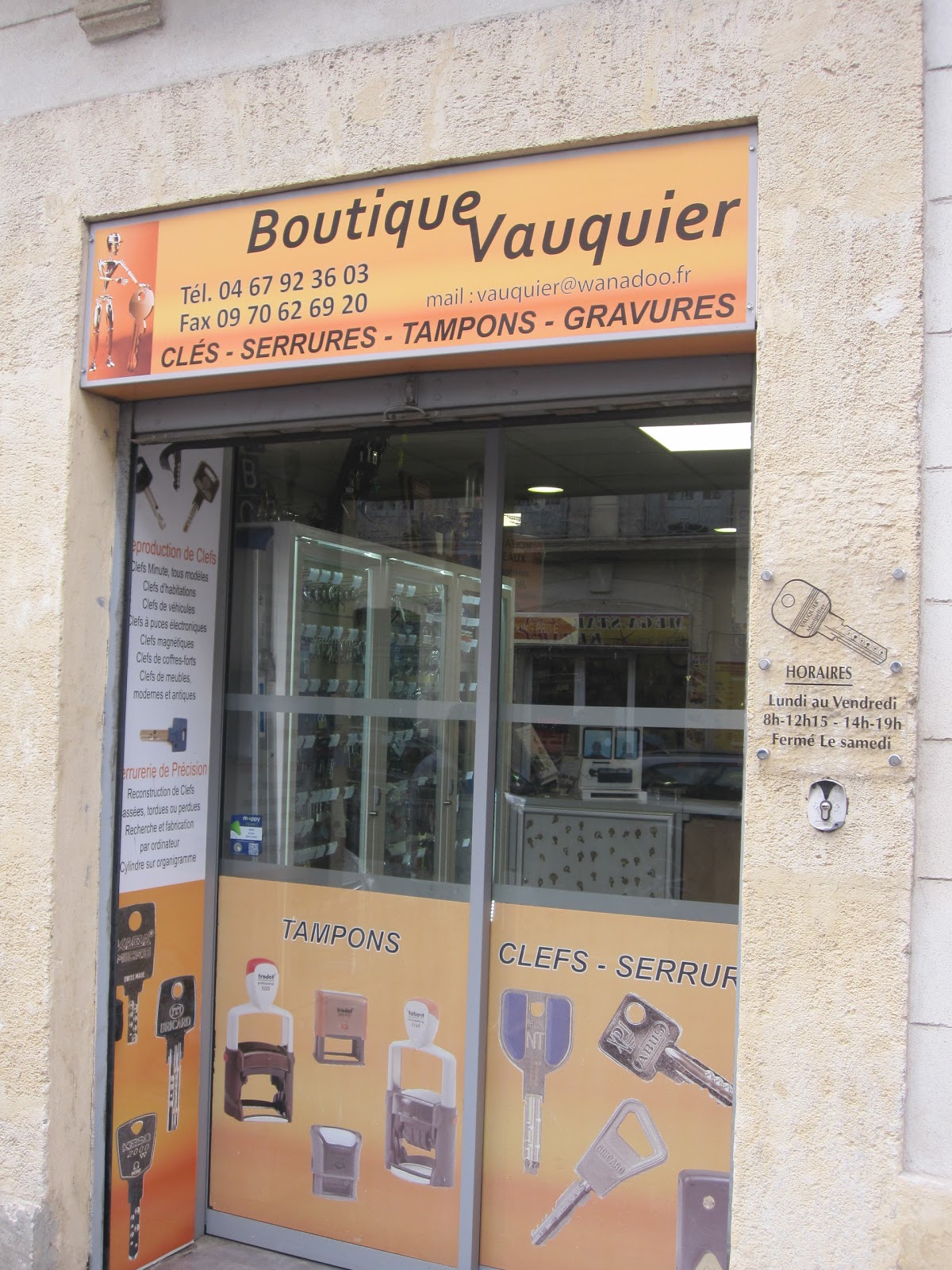 Vauquier montpellier - la boutique à clefs