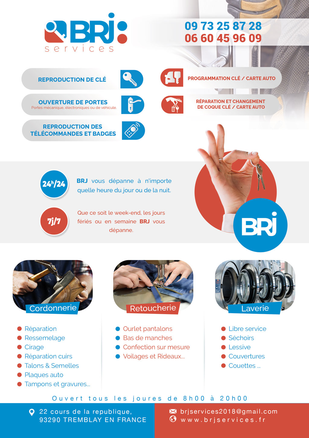 BRJ SERVICES ( Serrurier-Cordonnerie-Laverie Automatique-Retoucherie )