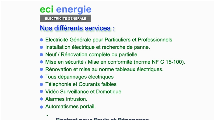 Logo de ECI ENERGIE - Artisan Electricien