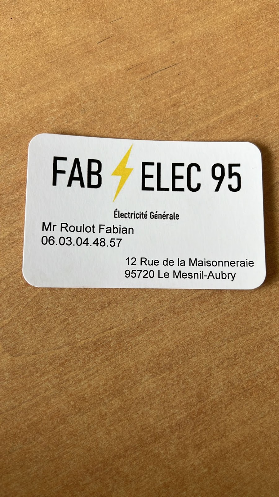 Logo de Électricien 95 Val d'Oise Électricité Générale FAB ELEC 95