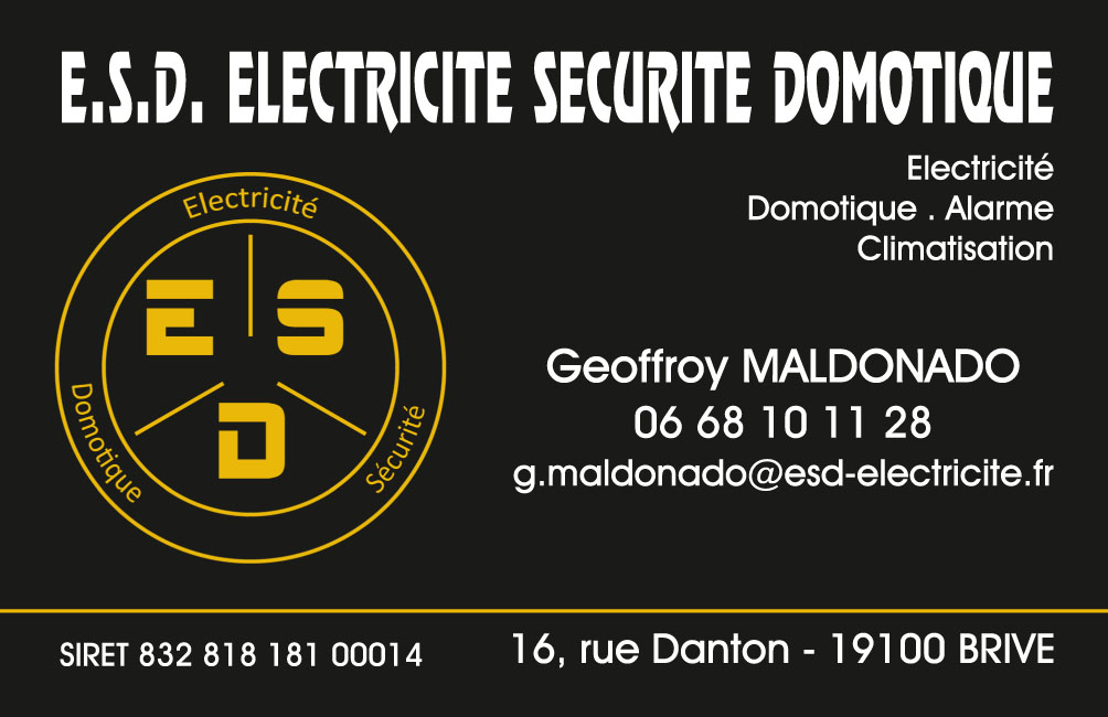 Logo de ESD Electricité Sécurité Domotique