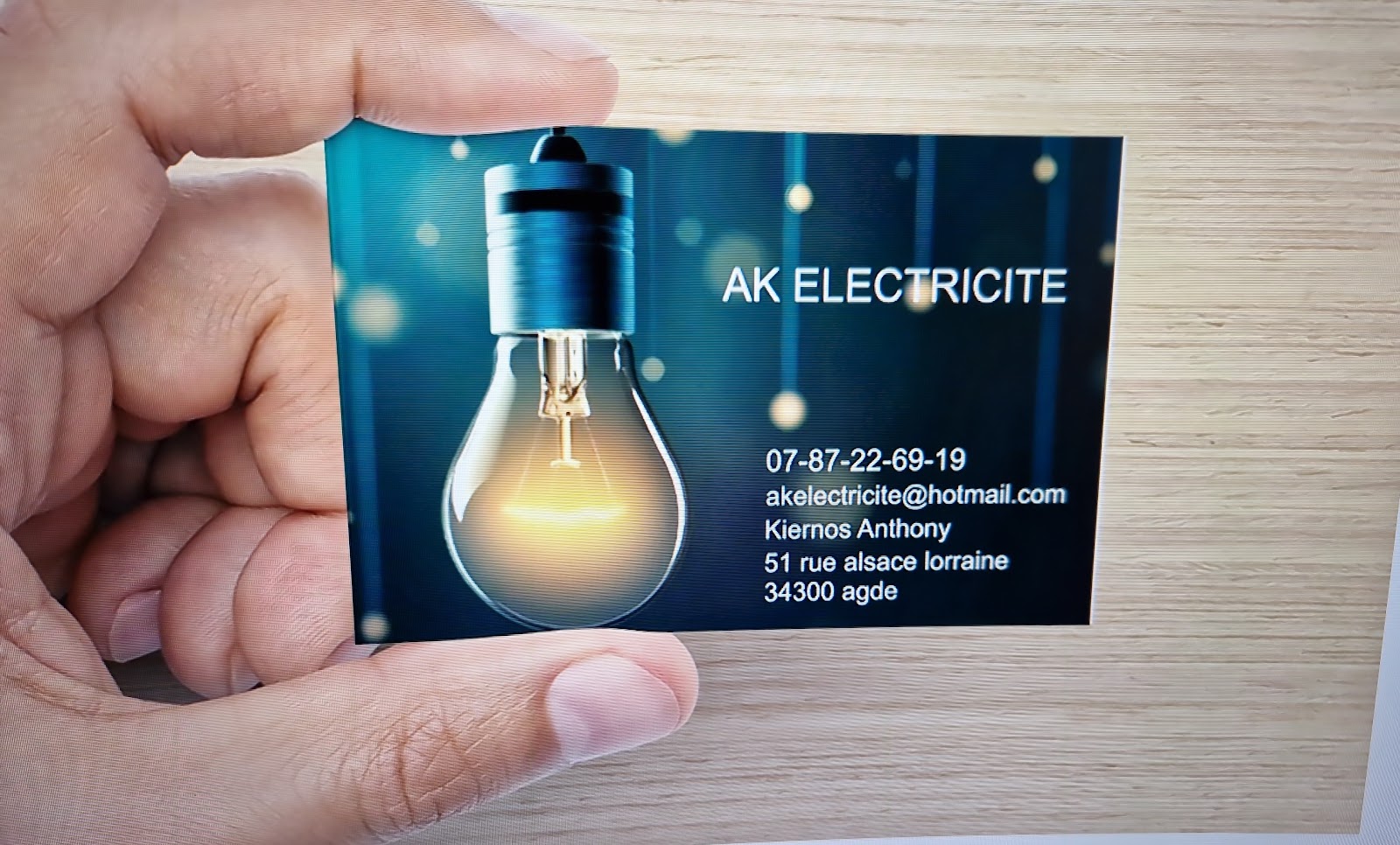 Logo de AK électricité